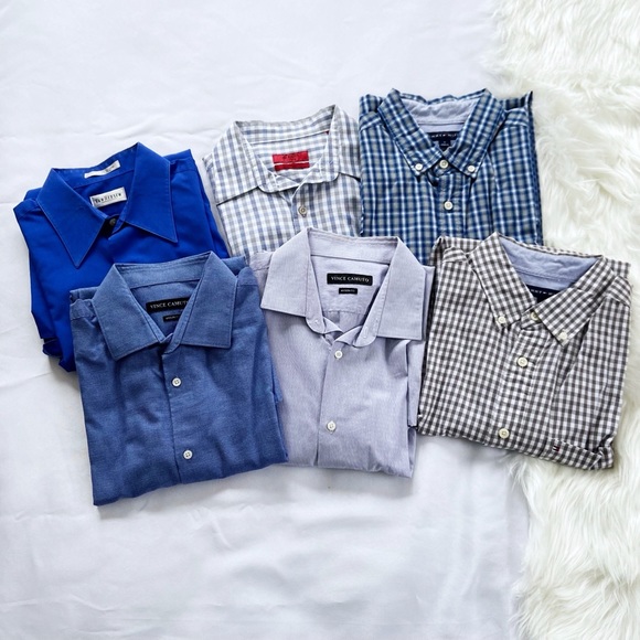 Tommy Hilfiger Other - Bundle of 6 Men’s Plaid & Solid Dress Shirts